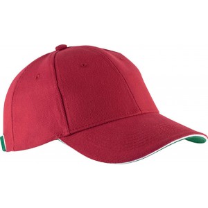 Kup Orlando 6 paneles sapka, Red/White/Green